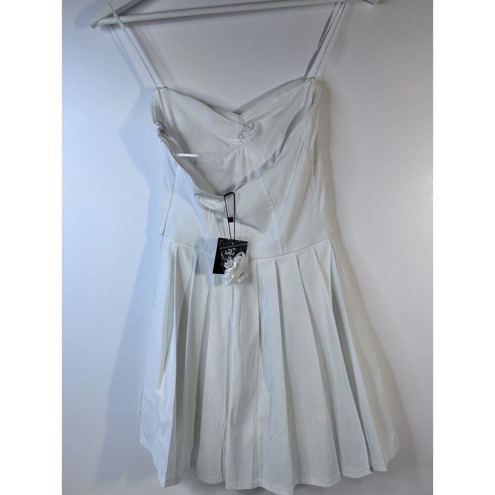 garage Bow Sweetheart Mini Dress White Size XS NWT - Picture 11 of 13